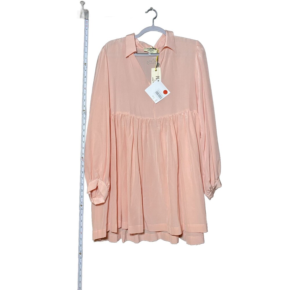 Princesse Lodo Women's Pink Short Sleeve Midi Dress Size M NWT